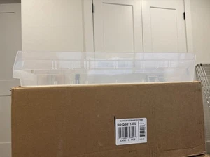 Quantum BB-QSB114CL Storage Bins 23-5/8" x 8-3/8" x 4" Size 6/cs - Picture 1 of 3