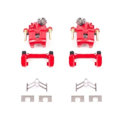 PowerStop S1612 fits Honda 92-01 Prelude Rear Red Calipers w/Brackets - Pair - Imagem 1 de 2