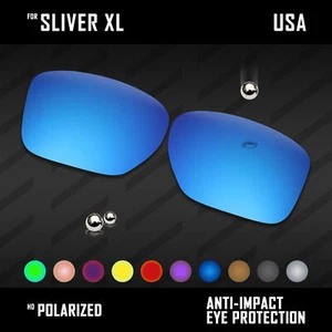 Lentes de repuesto polarizadas antiarañazos para Oakley Sliver XL OO9341 opciones - Imagen 1 de 30