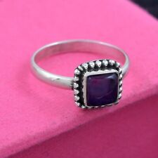 925 Sterling Silver Amethyst Ring Christmas Gift Jewelry J71