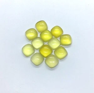 Cojín de calcedonia amarillo natural AAA cabujón piedras preciosas sueltas para hacer joyas - Imagen 1 de 7