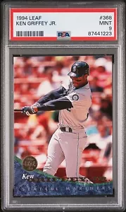 1994 LEAF #368 KEN GRIFFEY JR PSA 9 MINT HOF MARINERS REDS ONLY 19 HIGHER - Picture 1 of 2