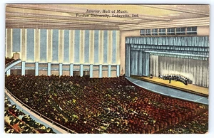 Purdue University Interior Hall of Music Lafayette Indiana Postkarte C069 - Bild 1 von 2