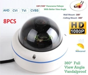 8 STCK. HD 2,4 MP 180/360 ̊ Blickwinkel CCTV Mini Dome Kamera Innen/Außen-US-Versand - Bild 1 von 6