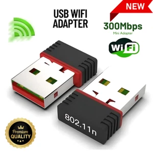 300 Mbps Bezprzewodowy adapter USB WiFi Klucz sprzętowy LAN 802.11/b/g/n 2,4 Ghz Laptop PC NOWY - Zdjęcie 1 z 22