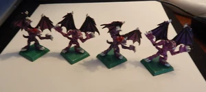 Warhammer AoS Sigmar Chaos Dark Winged Harpy Metal Rare  Lot 4 Painted - Picture 1 of 2