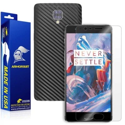 ArmorSuit MilitaryShield OnePlus 3 Screen Protector + Black Carbon Fiber Skin - Image 1 of 4