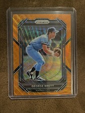 2023 PANINI PRIZM GEORGE BRETT Orange PRIZM SP CARD #81 #D/50 Kansas City ROYALS