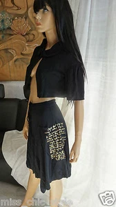 Amazing YOUNG PEOPLE made in France black jersey skirt XS-S - Picture 1 of 8