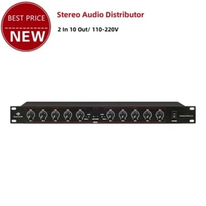 GAX-206 2 In 10 Out Audio Distributor Stage Performance Splitter 110-220V ty23 - Picture 1 of 9