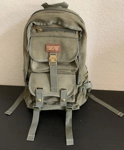 Bolso Mochila de Lona Eurosport Verde Oliva #B705 - Imagen 1 de 9