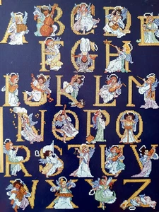Choir of Angels - Alphabet of Heaven's Messengers - Vintage Cross Stitch Chart - Picture 1 of 2