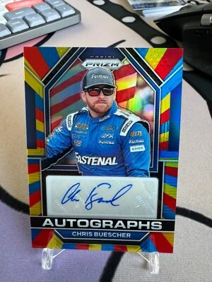 2023 Panini Prizm Chris Buescher Rainbow Auto /24 - Image 1 of 2