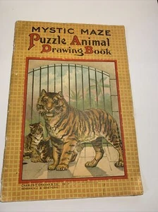 MYSTIC MAZE PUZZLE ANIMAL DRAWING BOOK 1925 Charles E. Graham & Co. - Picture 1 of 11