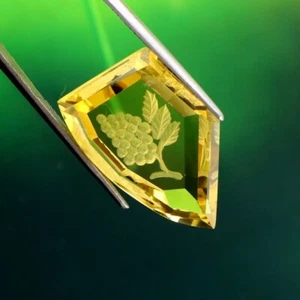 Loose Gemstone Natural Honey Citrine Fantasy Cut Carving Fancy Gemstone A2123 - Picture 1 of 3