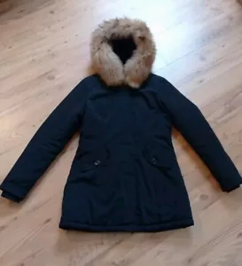 ATTENTIF®PARIS PARKA COLLECTION Mantel Gr.XS schwarz Kapuze Echt Fell abnehmbar - Bild 1 von 22