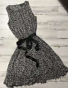 Jessica Howard Fit Flare Knee Length Ruffle Chiffon Sleeveless Dress Size 12 - Picture 1 of 5
