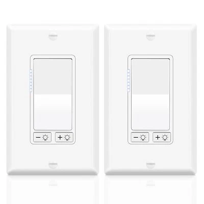 3 Way Dimmer Light Switch for Dimmable 150W LED CFL Light 15A 120V ETL Listed - Image 1 of 4