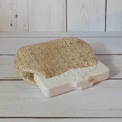 Bolso de Cosméticos MAC Tejido Dorado Poliéster/Acrílico con Cierre Superior Años 80/90 ENVÍO GRATIS Foto 1 de 4