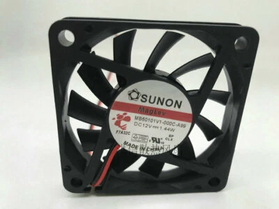 1 PCS  SUNON  Fan  MB60101V1-000C-A99  DC 12V 1.44W  6010 6CM 2 WIRE cooling fan - Image 1 of 3