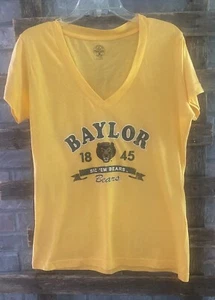 Women’s Baylor University Bears, Yellow, Large (12/14), V Neck, NWOT - Picture 1 of 6
