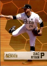 2019 Salt Lake Bees Choice #27 Zac Ryan Valparaiso Indiana IN - NM Baseball Card