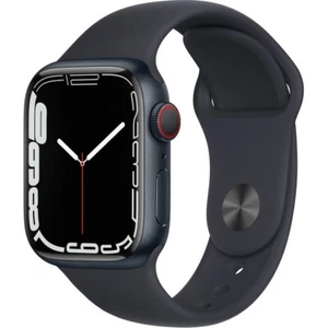 Apple Watch Series 7 41mm Mitternacht Gehäuse, Schwarz Sportarmband (GPS + LTE) MKH73LL/A - Bild 1 von 1