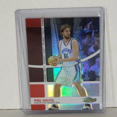 2005-06 Topps Finest Refractor Pau Gasol Memphis Grizzlies Lakers SP 044/199  - Image 1 of 3