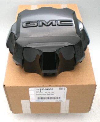 NEW 20 - 25 GMC Sierra 2500 3500 HD Gloss Black Center Cap P/N 84307951 - Image 1 of 4