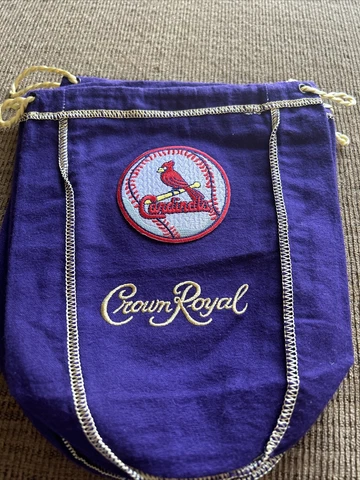 MLB St Louis Cardinals Logo’d CROWN ROYAL BAGS 1 Liter 9x7 Cover