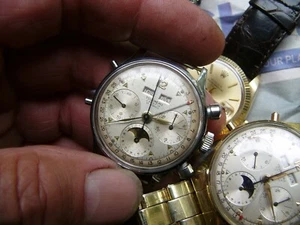 Tourneau Datofix Valjoux 88 all S/S screw back Chronograph tripledate moonphase - Bild 1 von 11
