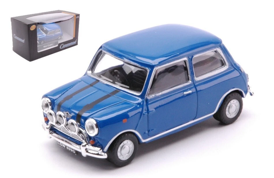 Modellino auto scala 1:43 MINI COOPER BLUE diecast modellismo da collezione car - Immagine 1 di 1