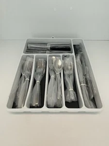 49 Pc Stainless Steel Cutlery Set Kitchen Knives, Forks, Spoons, Butterknives - Picture 1 of 7