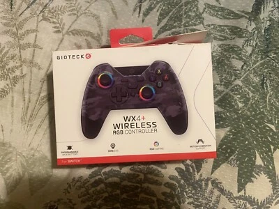 Gioteck WX4+ Nintendo Switch Wireless RGB Gaming Controller - Dark Camo - Image 1 of 3