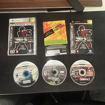 Tom Clancys Classic Trilogy Xbox - Complete CIB (Platinum Hits) - Image 1 of 4