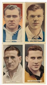 4 1934 Soccer Cards LEEDS UNITED * PORTSMOUTH * WOLVERHAMPTON * PRESTON NORTHEND - Picture 1 of 1