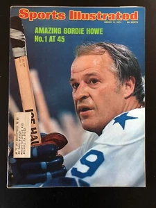 March 11 1974 Sports Illustrated Magazine Gordie Howe Houston Aeros - Picture 1 of 3