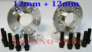 KIT 4 DISTANZIALI RUOTA 12+12mm BMW SERIE 4  GRAN COUPE (G26) + BULLONI BLACK - Imagen 1 de 1