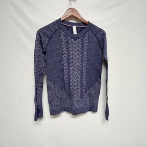 Lululemon Ivivva Girls Size 14 Glacier Air Aqua Baby Blue Nordic Thermal Top - Picture 1 of 8