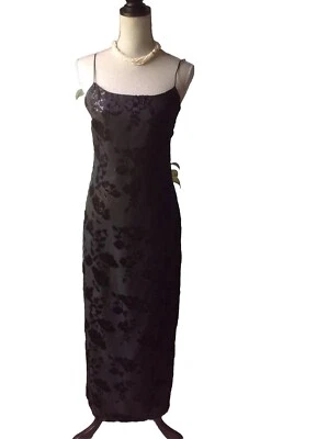 Rampage USA Black Women Spaghetti Strap Long Evening Dress Size 5 - Image 1 of 4
