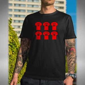 Liverpool Champions League T-Shirt 6 X Winners Football Christmas Small to 5XL - Picture 1 of 3