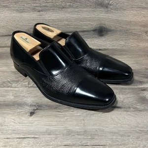 Zapatos de vestir mocasines Mezlan 1968 talla 10,5 cuero negro excelente estado - Imagen 1 de 10