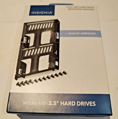 Insignia- Dual Drive Mount for 2.5SATA, SSDs or Hard Drives - Black - Image 1 of 2