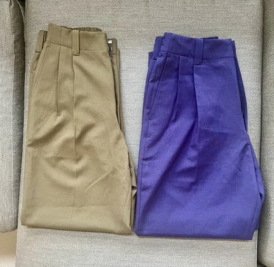 Uniqlo X Marni Talla M Ajuste Ancho Ligero Paquete Pantalones Unisex Oliva, Azul Marino Unisx Foto 1 de 4