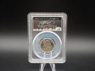 1976-S Washington Quarter PCGS PR69 DCAM Prata - Assinado por Thomas Cleveland! - Imagem 1 de 4