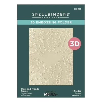 Spellbinders Frame 3D Embossing Folder by Dina Wakley Star and Fronds - Image 1 of 4