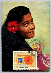 Wallis and Futuna Habiscus Flower FDC Maxi Card - Picture 1 of 2