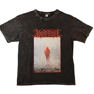 Lorna Shore Shirt Mens Medium Black Acid Wash Deathcore Metal Band Graphic Tee - Picture 1 of 11
