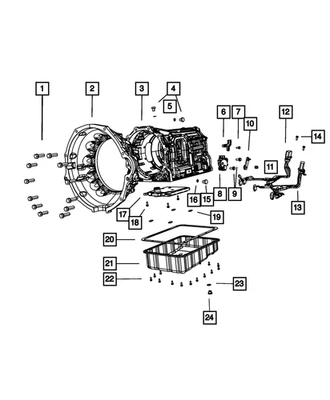 Genuine Mopar Torque Converter Housing 68020022AA - Image 1 of 4