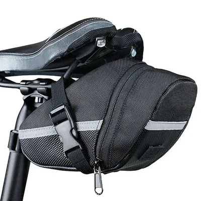 Nylon Bicycle Bag Waterproof Mountain Bike Saddle Storage Seat Rear Tool Pouch - Image 1 of 4